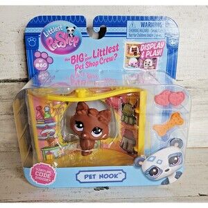 Littlest Pet Shop LPS Pet Nook Pinata Party G7 #60 Pomeranian Dog w Virtual Code